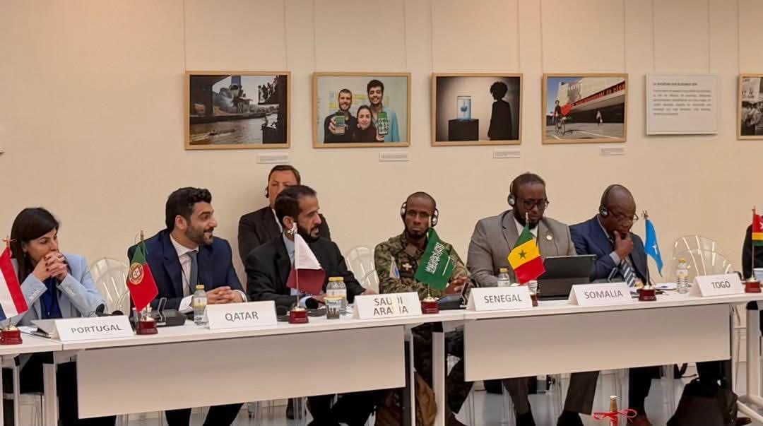 Sawir war oo la xiriira Wakiilka Soomaaliya oo ka qayb galay shirka Madrid ee ka dhanka ah argagixisada Afrika