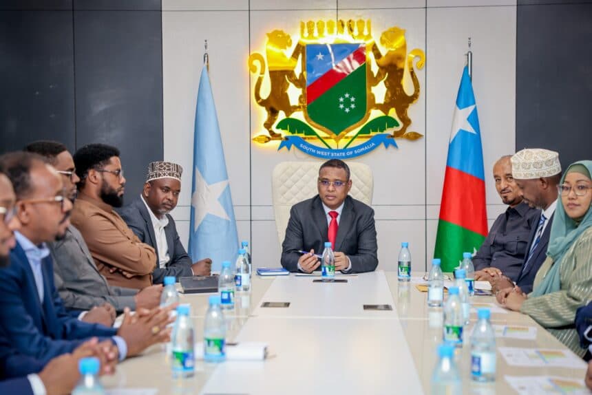 Sawir war oo la xiriira Golaha Wasiirada Dowlad Goboleedka Koonfur Galbeed oo Shir Isugu Yimid si loo