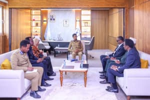 Sawir war oo la xiriira Taliyaha Booliska Soomaaliya, guddiga xuquuqda aadanaha oo ka wada hadlaya kormeerka